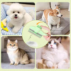 Coziess self cleaning pet grooming slicker brush kit package layout showing both combs.