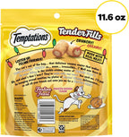 Temptations Tender Fills soft and crunchy cat treats close up texture