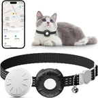 Hongtop H cat tracker collar front view black