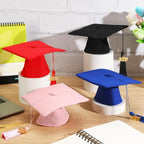 Adjustable drawstring detail on julmelon cat graduation cap