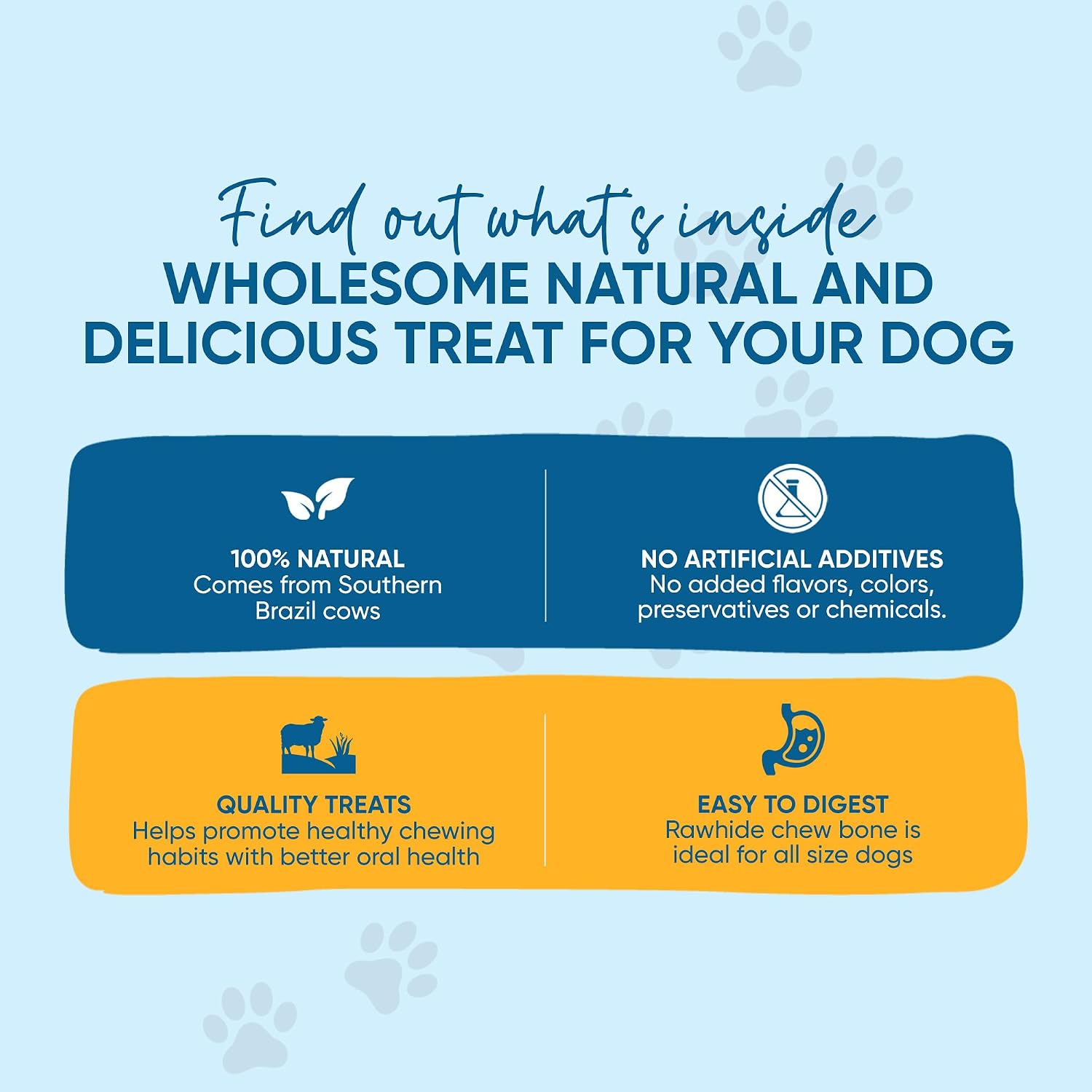 123 Treats long lasting dog chew treats arranged neatly on a clean background for pet care