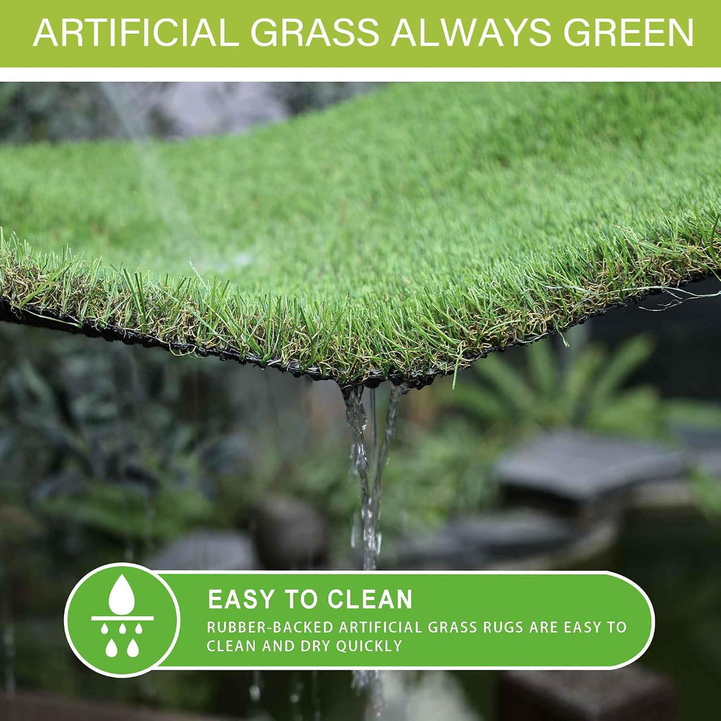 Water rinsing process for Sunturf grass pad