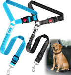2-Pack Dog Car Seat Belt, 3-in-1 Headrest-Mounted Dog Seatbelt for Car, Adjustable Nylon Pet Safety Leash with Elastic Buffer & Reflective Stitching, Durable Car Harness for Dogs Fits Most Vehicles - Image 9