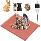 Small Animal Heating Pad, Heating Pad for Chicken, Rabbits, Guinea Pigs, Dog, Cat, Reptile, Poultry Heated Mat Chick Brooder Waterproof Adjustable Temperature & Timer (12.5 x 15.7in) - Image 9