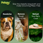 Deodorizing pet wipes with aloe vera and coconut oil formula ingredients highlighted
