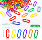 Close up of Jialeey multi color plastic chain links for children