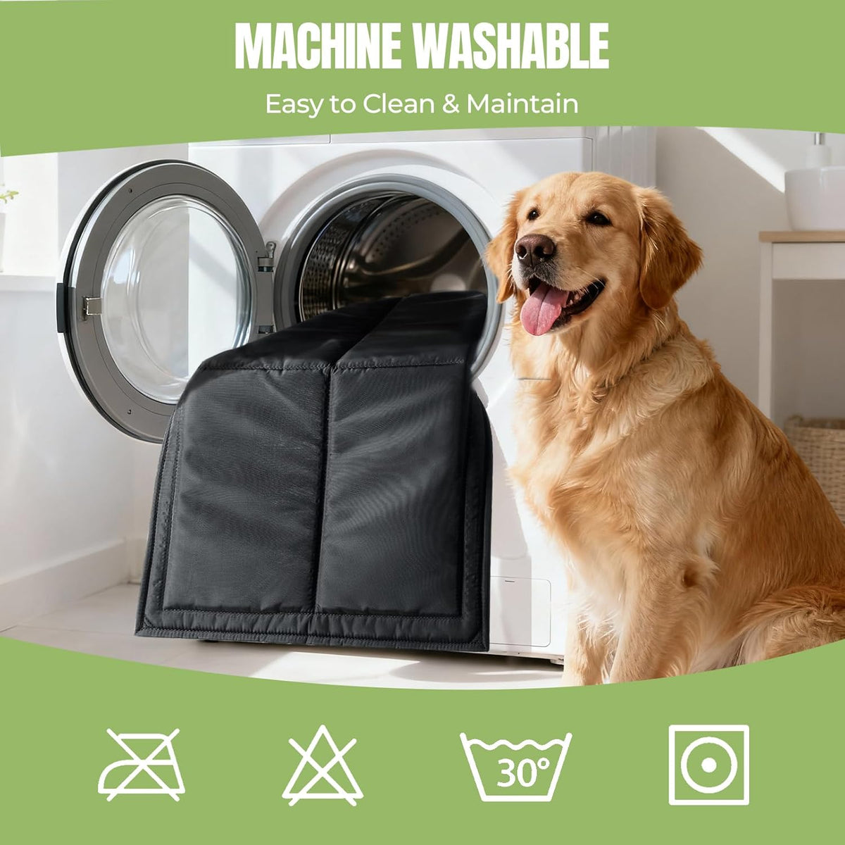 Black X-Large dog bed placed inside a metal crate