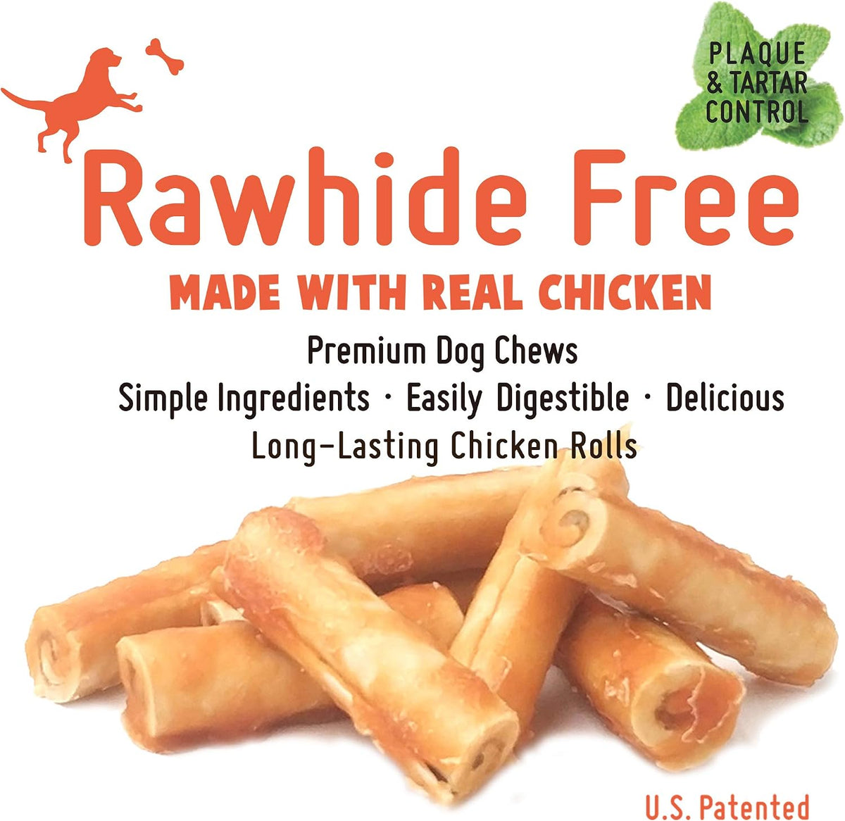Highly digestible grain free dog chews with real chicken and vegetables