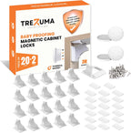 Trezuma magnetic cabinet locks baby proofing set front view