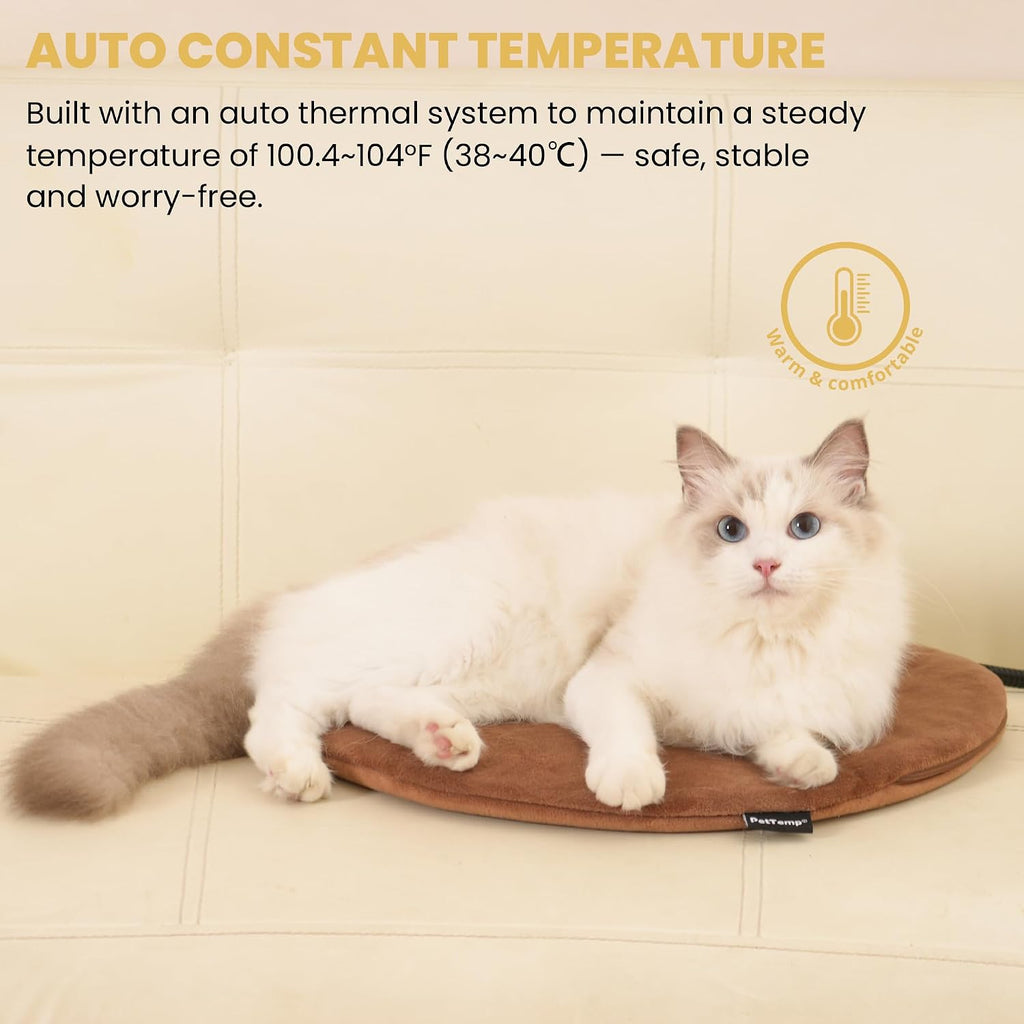 Waterproof heated cat bed core displaying the durable IP67 PVC protective material.