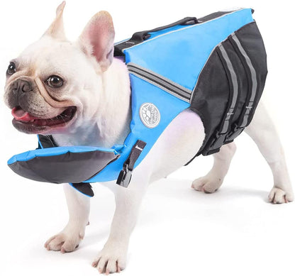 Petglad French Bulldog life vest close up of the ripstop 600D Oxford cloth material.