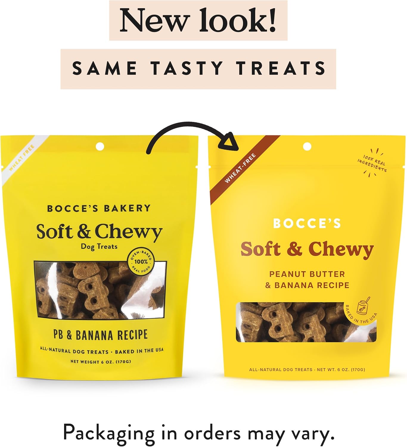 Bocce's Bakery wheat free soft and chewy dog cookies 6 ounce bag