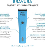 Wahl Bravura cordless pet trimmer kit with five in one blade system