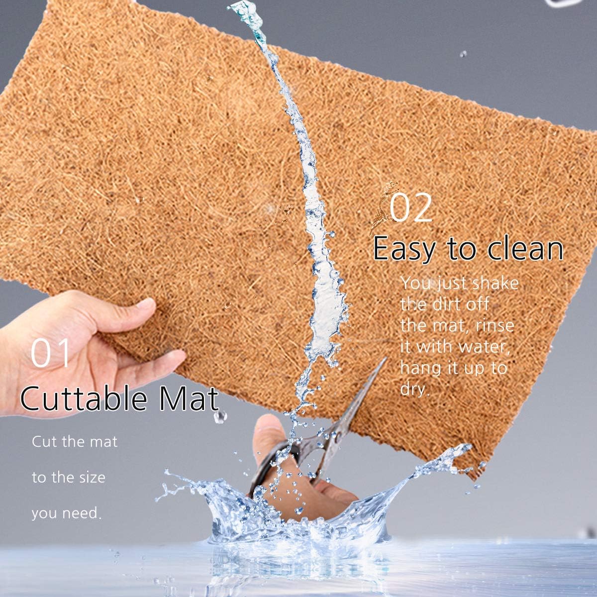 Custom cutting reptile carpet with scissors