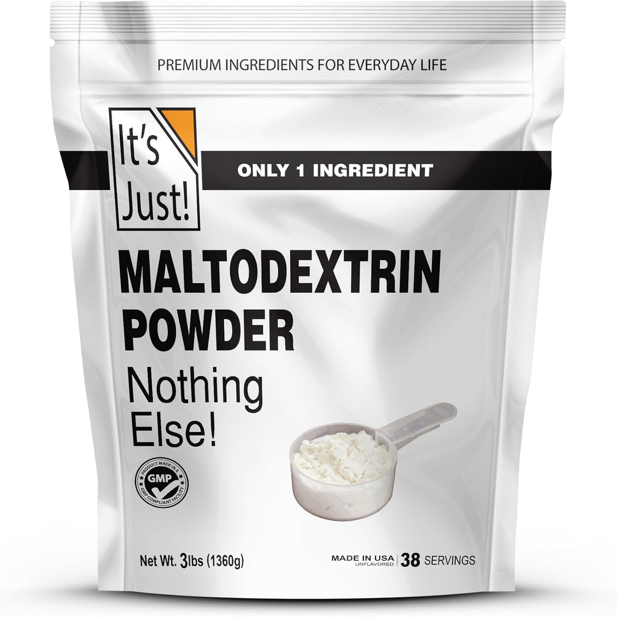 It's Just! Mass Gainer Powder 3lb unflavored maltodextrin for weight gain