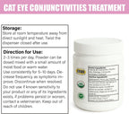 Authentic pet conjunctivitis remedy jar highlighting the hundred gram size