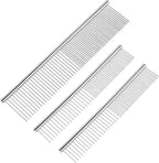 Bevtee 3 pack metal dog grooming combs set