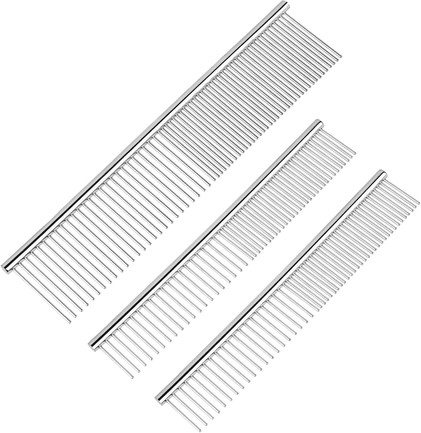 Bevtee 3 pack metal dog grooming combs set