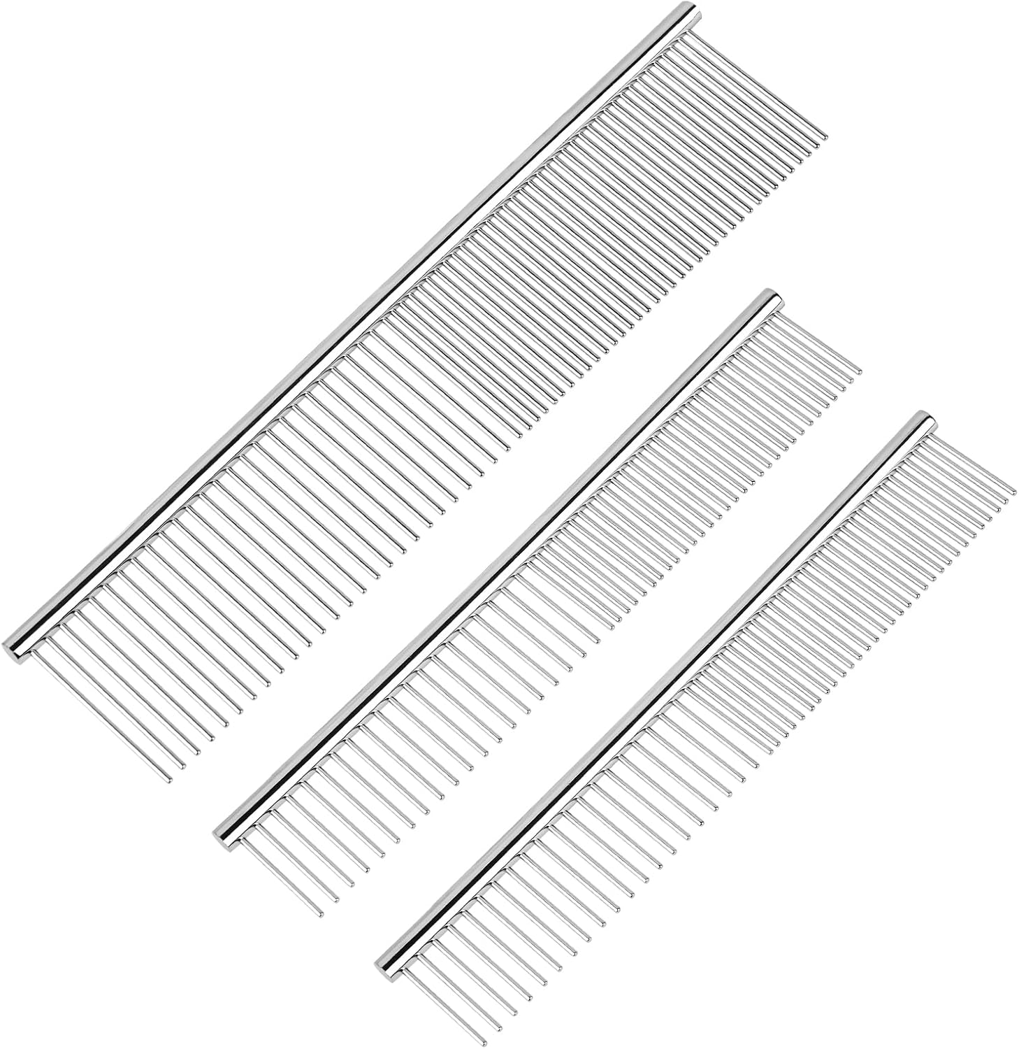 Bevtee 3 pack metal dog grooming combs set