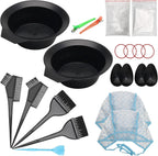 Ahier 23 Pack Hair Coloring Kit front view showing the complete set of salon tools including mixing bowls and brushes.
