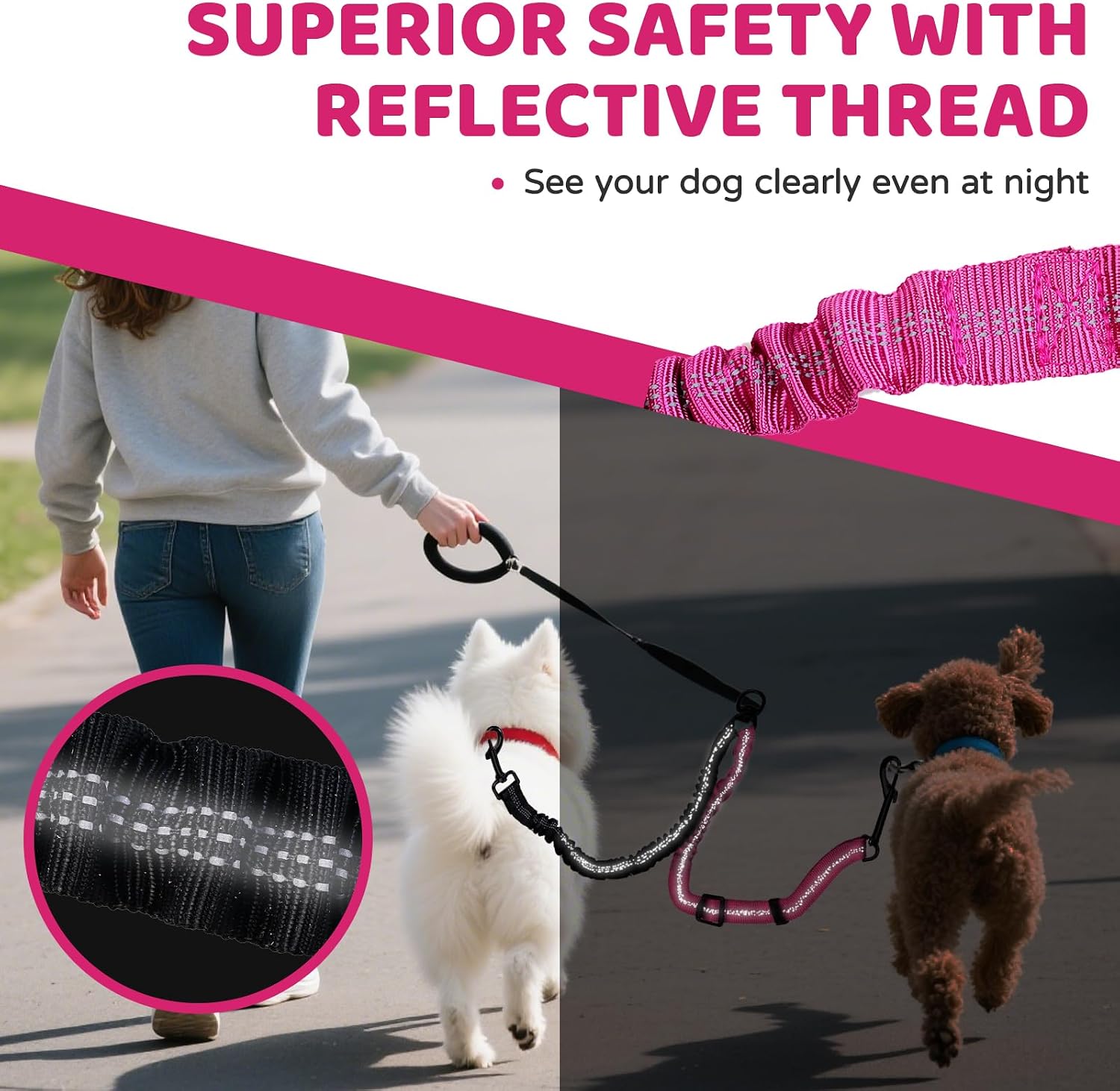 CLLGrocery two dog leash splitter attachment spread flat for scale