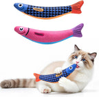 PetBusy catnip and silvervine fish kicker cat toy front view premium pet supplies.