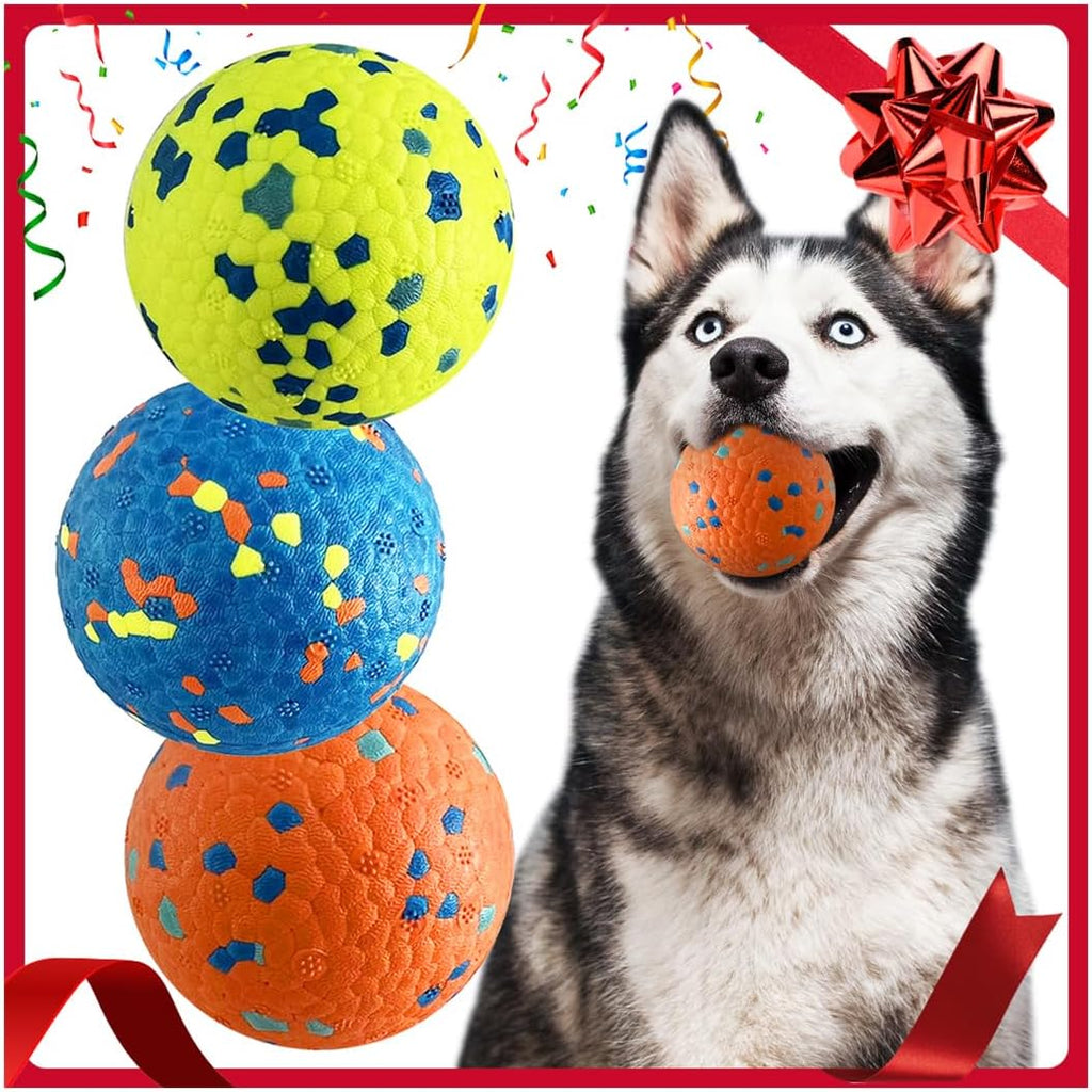 Mankoda durable ETPU dog balls 3 pack front view