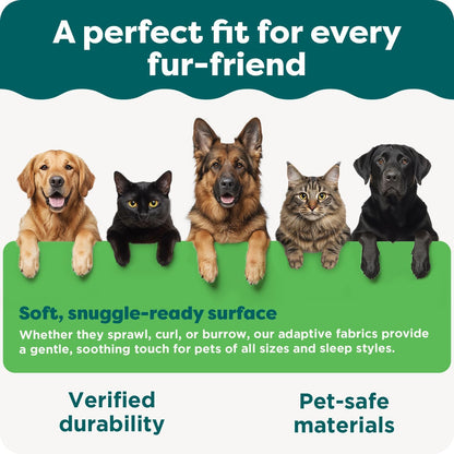 Top view of Furhaven small gray thermal pet mat