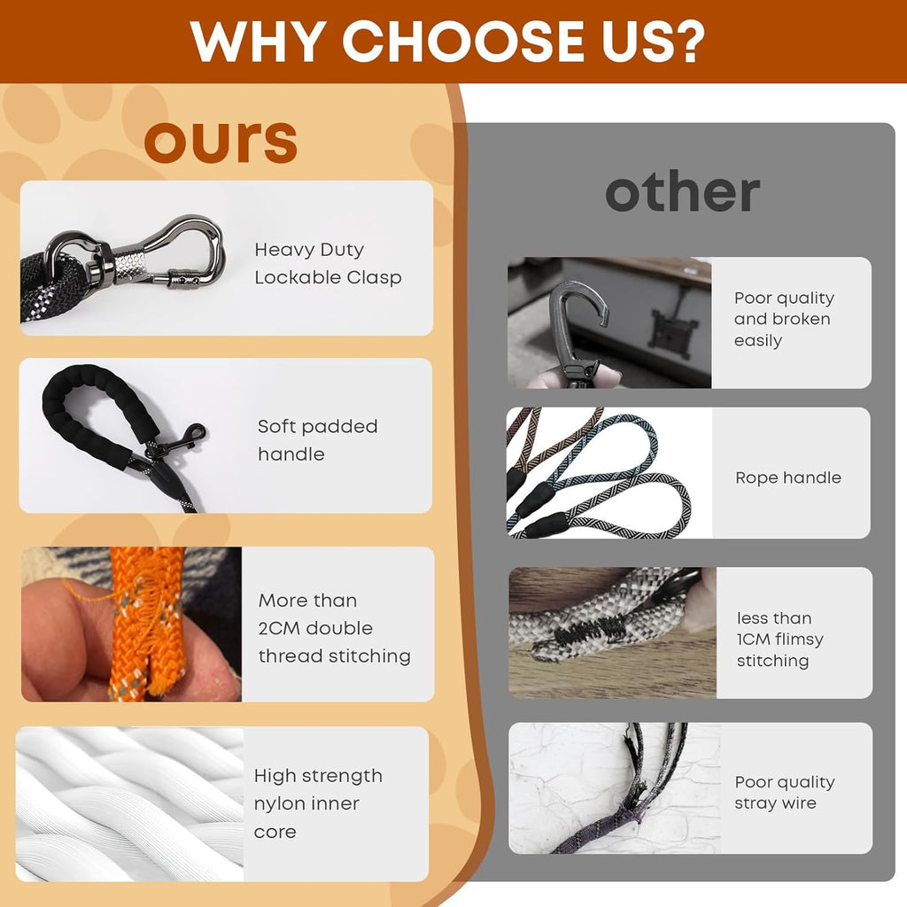 Leterno long line rope laid out on grass demonstrating its tangle-resistant design.