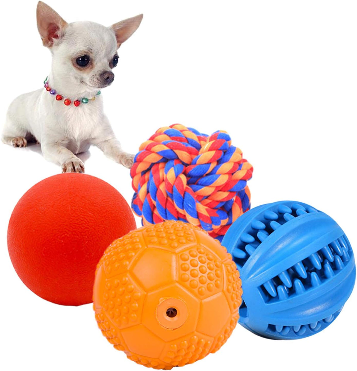 Volacopets puppy balls 4 pack set front view