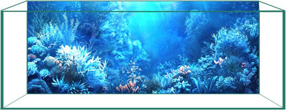 CICK SEED aquarium background front view showing vibrant blue ocean theme underwater scenery.