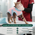 Size chart visual for Kuoser medium cat recovery suit