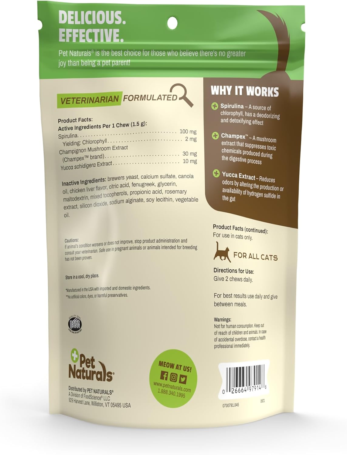 Pet Naturals Clean Scat digestive support supplement chicken liver flavored bite sized chews