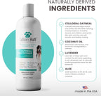 Grooming application of Lillian Ruff professional pet conditioner detangling dog fur
