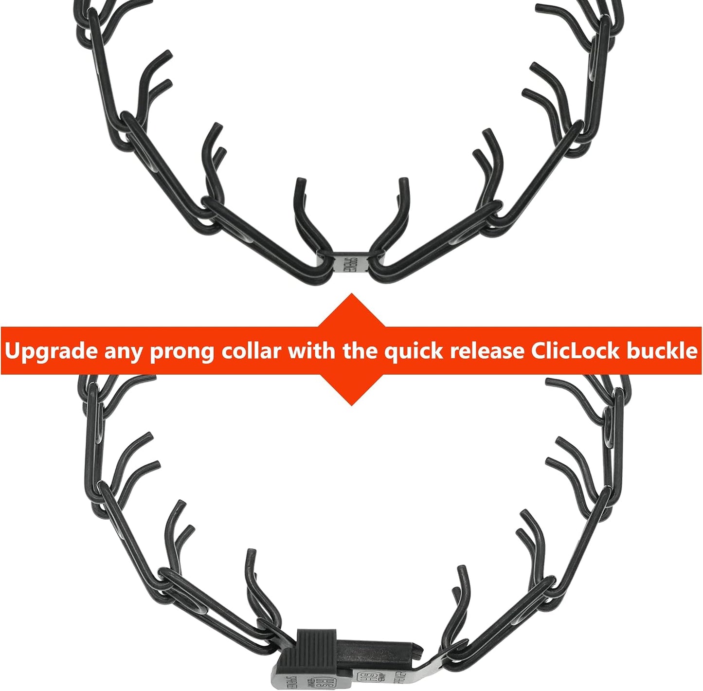 Three point two millimeter wire gauge dog pinch collar quick release attachment details