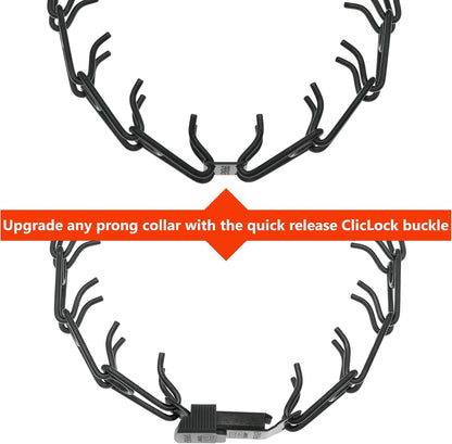 Three point two millimeter wire gauge dog pinch collar quick release attachment details