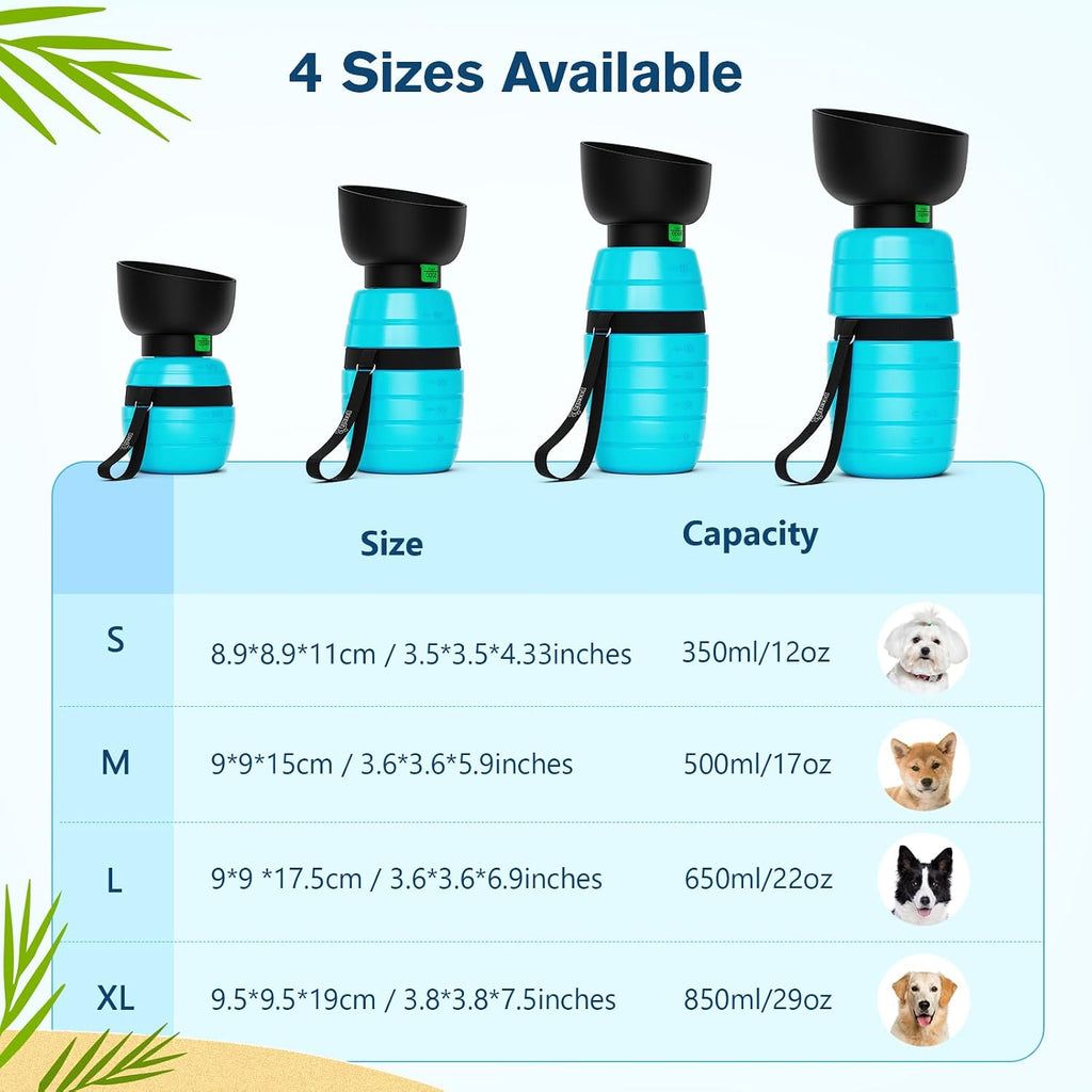 Pecute Portable 22 oz Dog Water Bottle, 2 in 1 Dog Water Bottle Bowl Leakproof with Double Seal, BPA Free, Lightweight, Pet Water Bottel Dispenser for Outdoor Walking Triping Hiking Camping Travels - Image 9