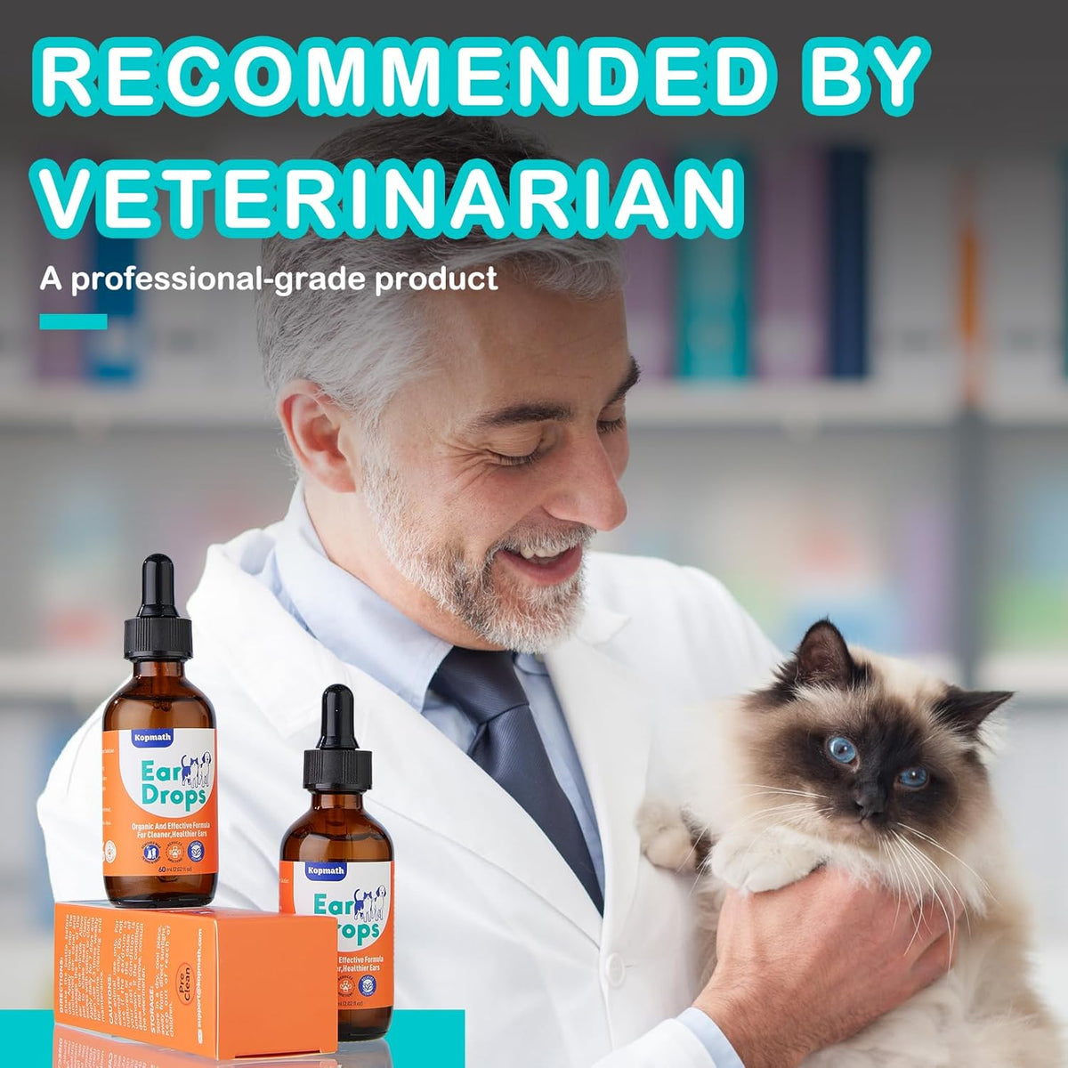 Kopmath ear infection treatment for dogs and cats packaging