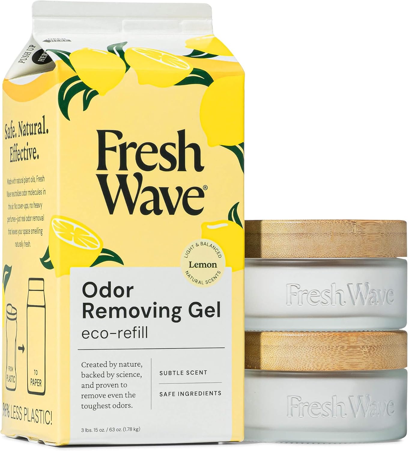 Fresh Wave Odor Removing Gel Eco-Refill, 63 oz. Lavender Scent | 2 Empty Refillable Glass Jars | 2 Room Set - Image 10