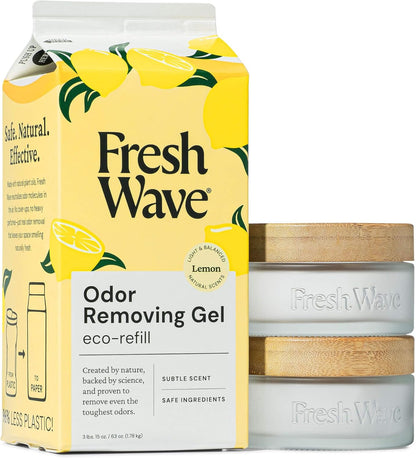 Fresh Wave Odor Removing Gel Eco-Refill, 63 oz. Lavender Scent | 2 Empty Refillable Glass Jars | 2 Room Set - Image 10