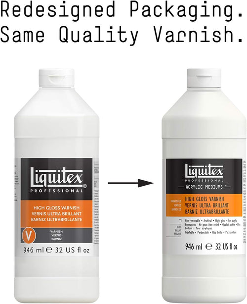 Liquitex high sheen clear permanent art varnish archival sealer packaging