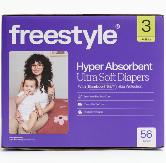 Freestyle BambooTek Diapers Size 3 front packaging view