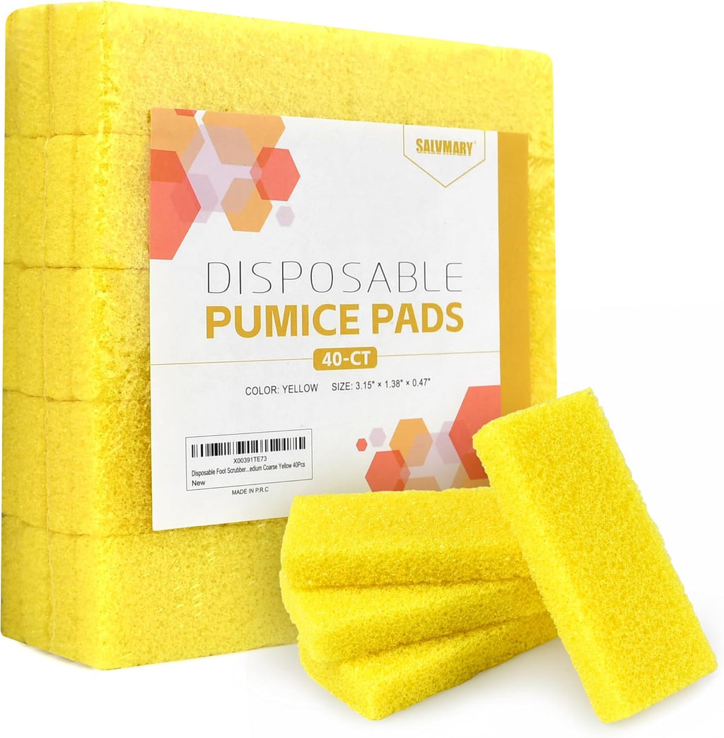 Salvmary disposable foot scrubber sponge pads pack front view