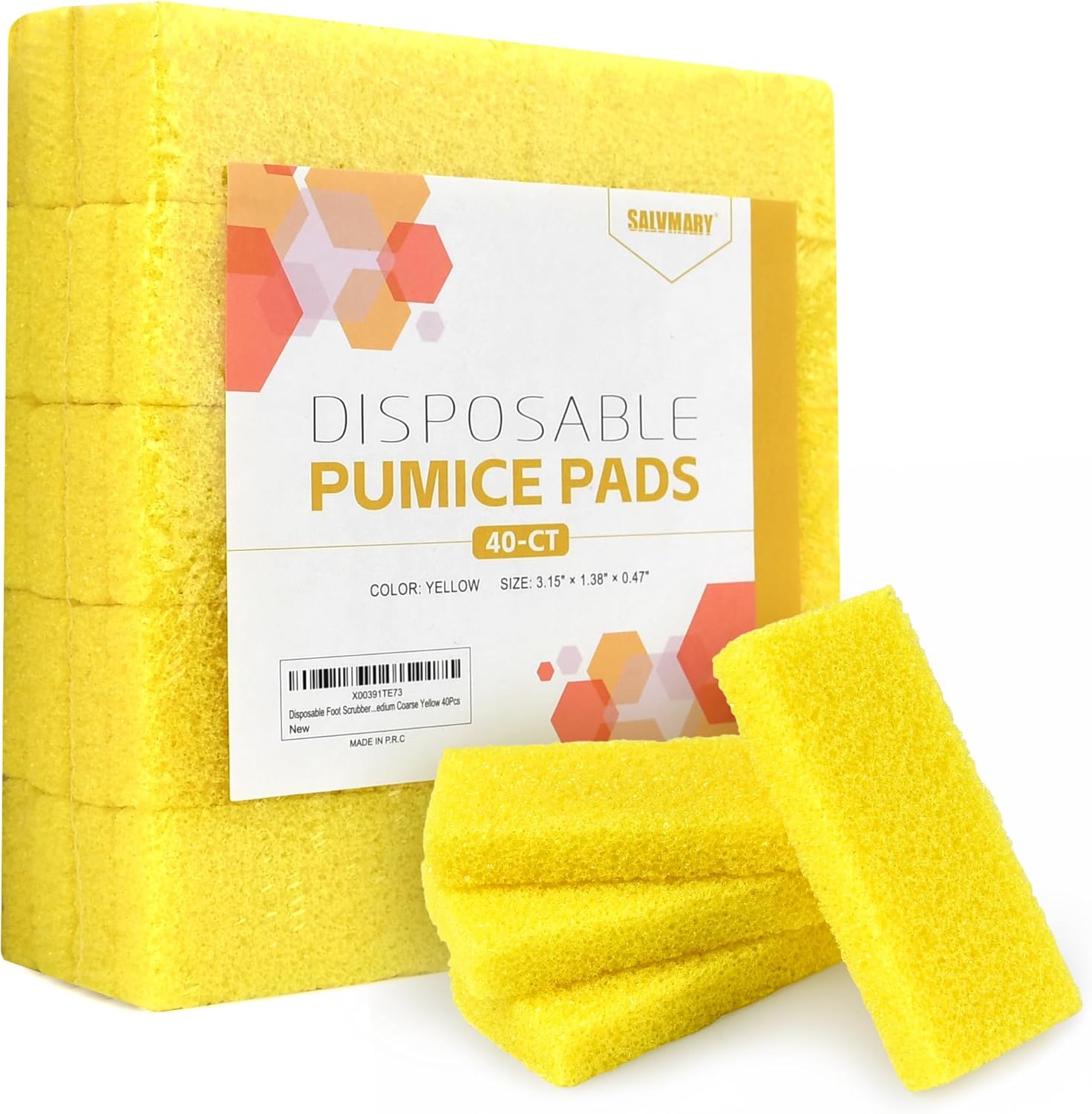 Salvmary disposable foot scrubber sponge pads pack front view