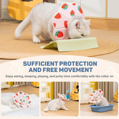 Avont adjustable kitten e-collar soft donut pet protection