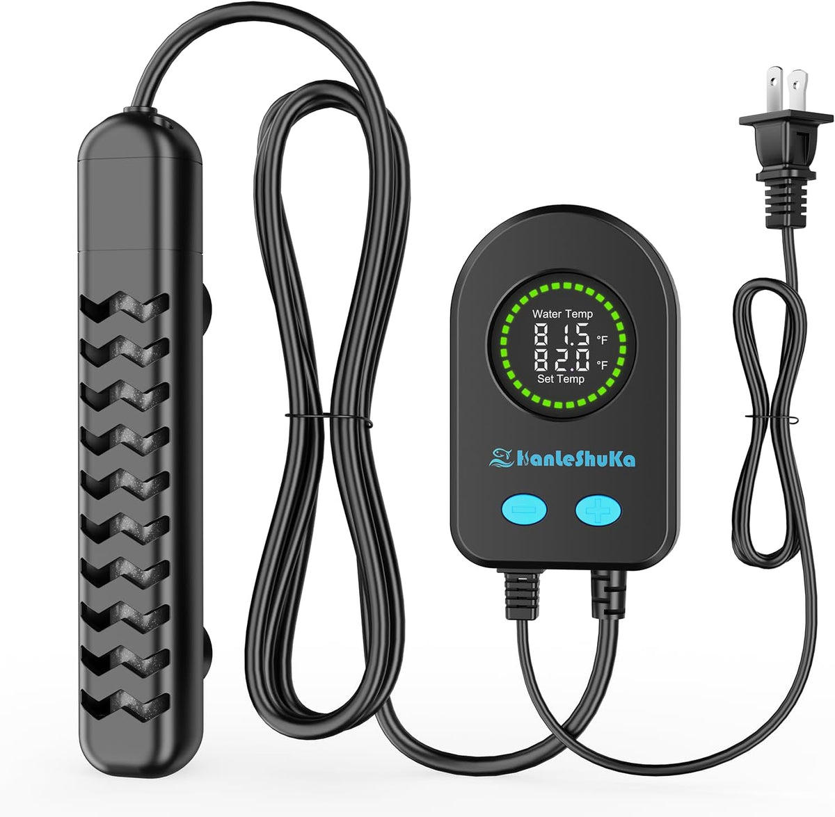 Hanleshuka 100W submersible aquarium heater front view