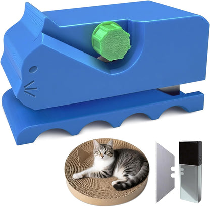 Generic cardboard cutter for cat scratchers blue color