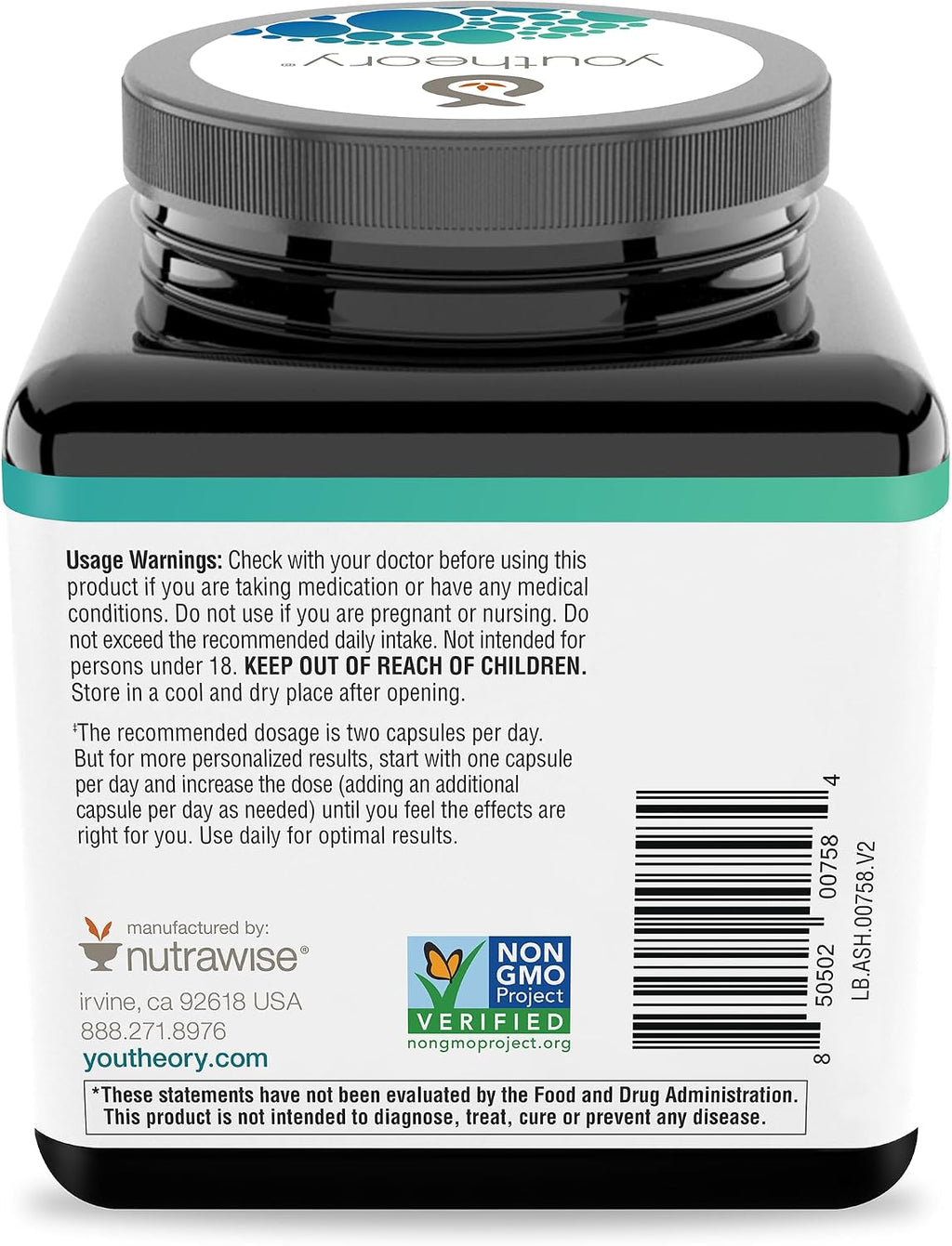 Youtheory Ashwagandha, 1,000 mg, 60 Vegetarian Capsules, 30-Day Supply - Image 9