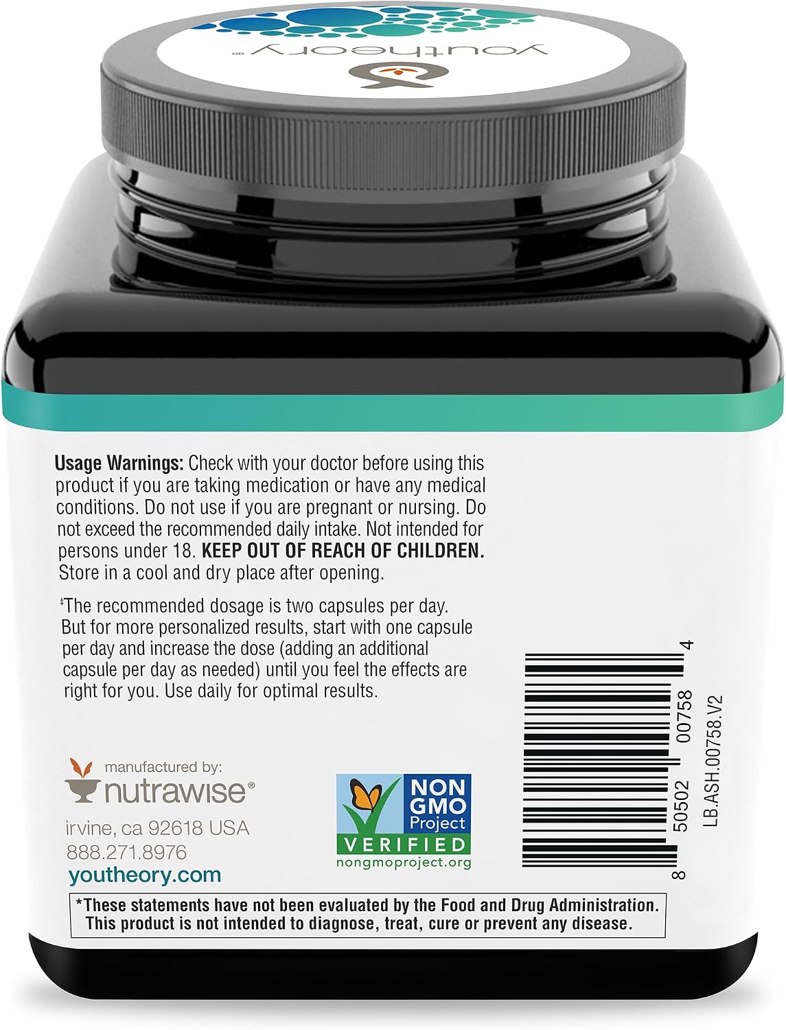 Youtheory Ashwagandha, 1,000 mg, 60 Vegetarian Capsules, 30-Day Supply - Image 9