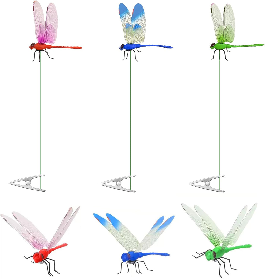 Dragonfly Clip Bug Repe Llent - 3D Dragonfly Clips,10 Pack-Garden Decor Deer and Horse Fly Deterrent for Indoor/Outdoor Garden - Image 10